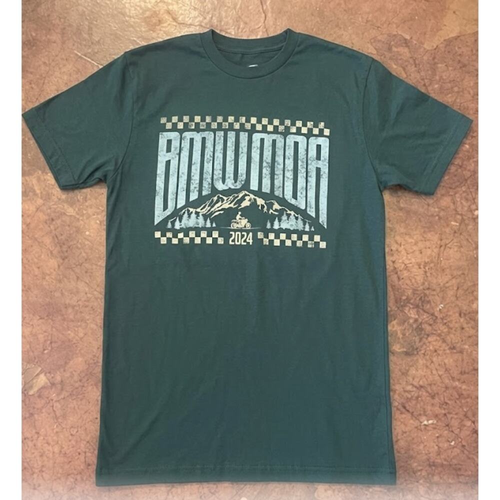 BMW MOA 2024 Rally T-Shirt | Piston Driven LLC | Forest Green - Size Small